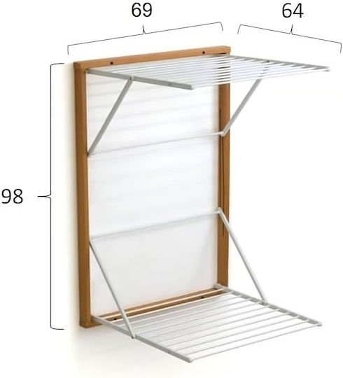 GreenTech Uscătoare De Rufe Pliere De Perete Din Aluminiu Cu Lungimea Suportului De Uscare A Hainelor 13m