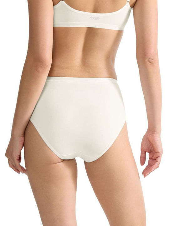 Go Daily Cotton Midi Βαμβακερά Γυναικεία Slip 3Pack Λευκό