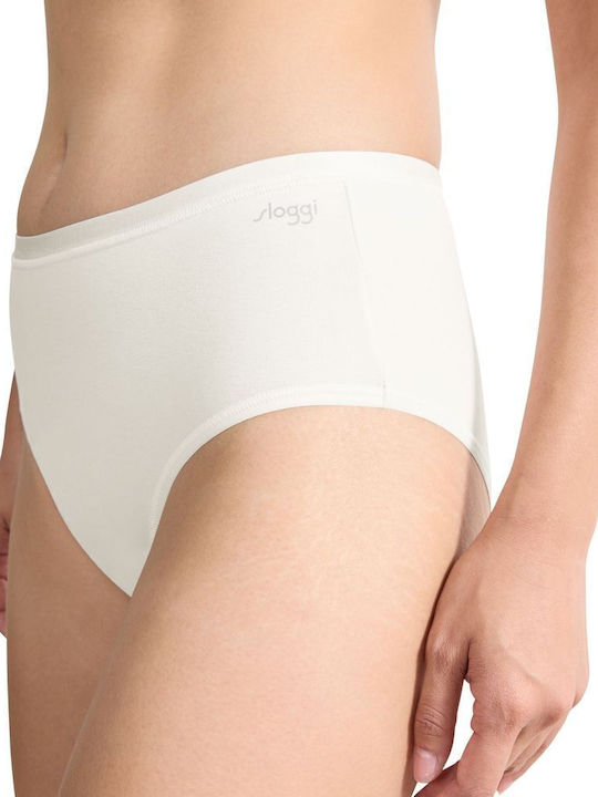 Go Daily Cotton Midi Βαμβακερά Γυναικεία Slip 3Pack Λευκό