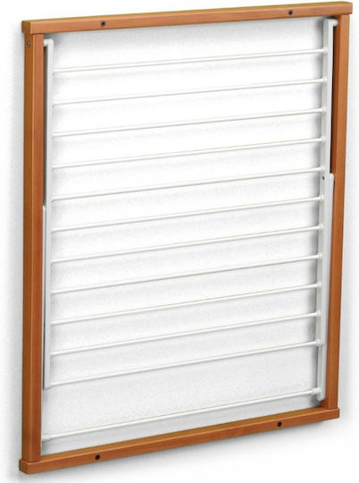 GreenTech Folding Wooden Wall Clothes Drying Rack with 6.5m Hanging Length