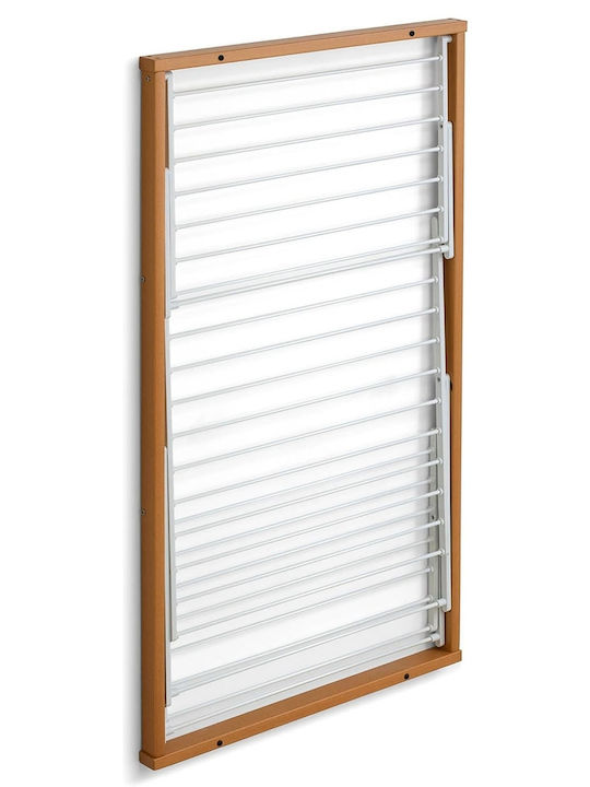 Folding Wooden Wall Clothes Drying Rack with 15m Hanging Length