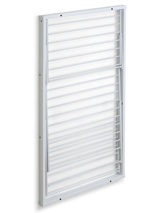 GreenTech Folding Wall Clothes Drying Rack for Balcony Made of Aluminum with 15m Hanging Length