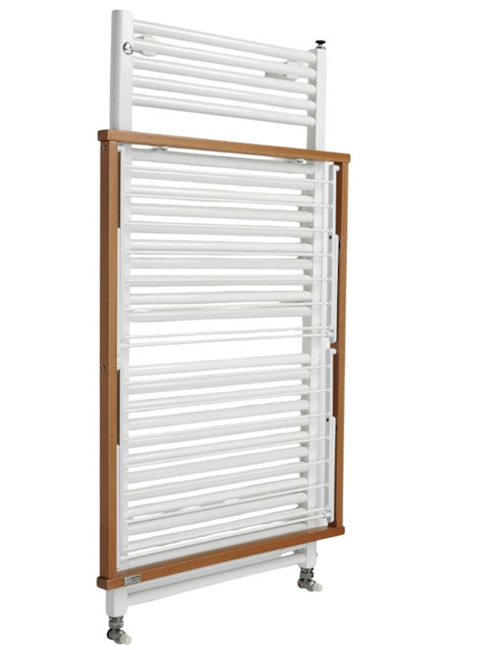 GreenTech Klaus Arit Folding Wall Clothes Drying Rack for Balcony Wooden with Hanging Length 10m