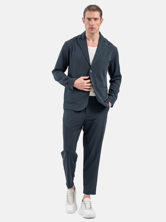 Hose in Lockere Passform blue