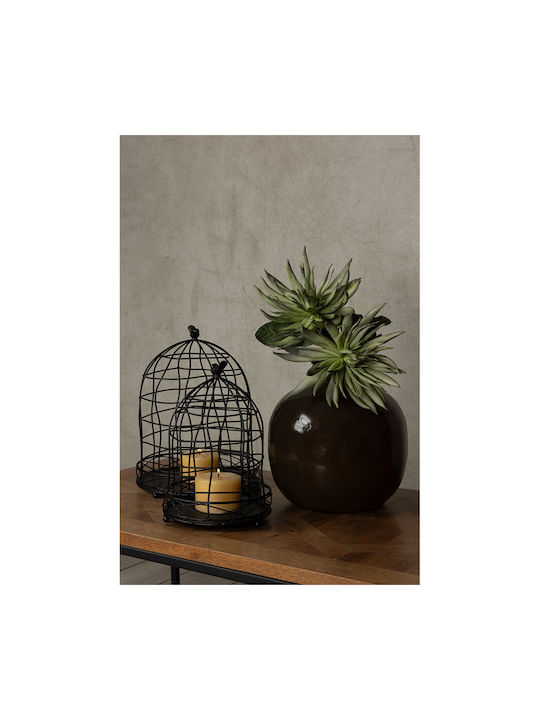 InTheBox Mirtile Deco Φαναράκι Μεταλλικό Μαύρο 22.9x22.9x34.3εκ.