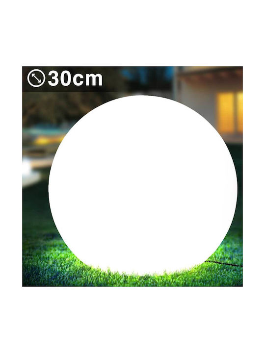 Bakaji Outdoor Floor Lamp for Exterior Space 25W for E27 Light Bulb Base White