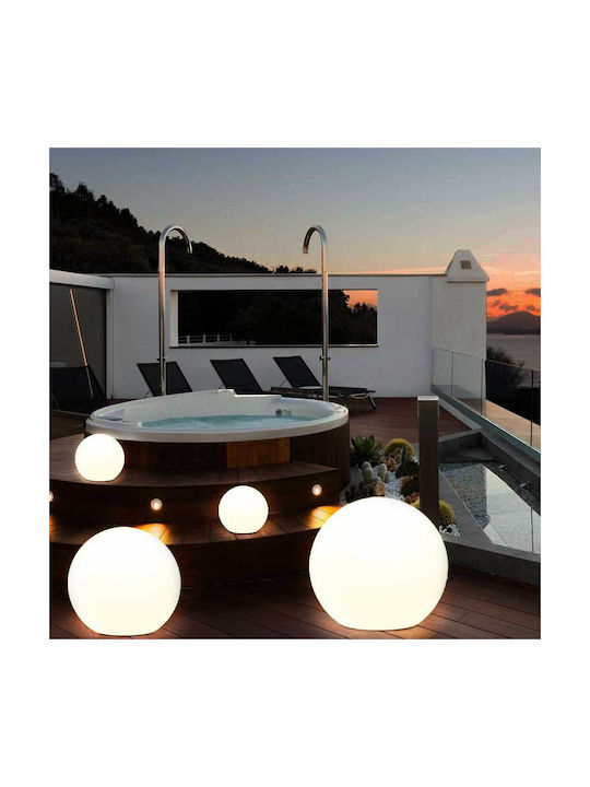 Bakaji Outdoor Floor Lamp for Exterior Space 25W for E27 Light Bulb Base White