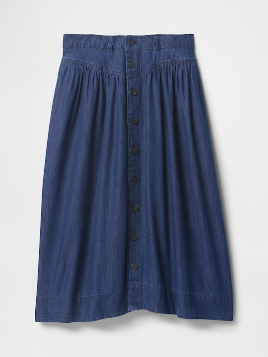 Дънково Плисе Midi Пола Dark Wash