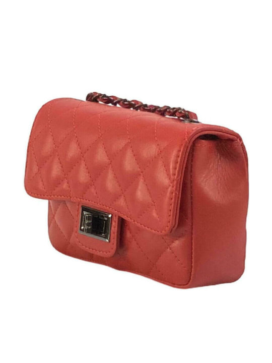 Leder Damentasche Rucksack Rot
