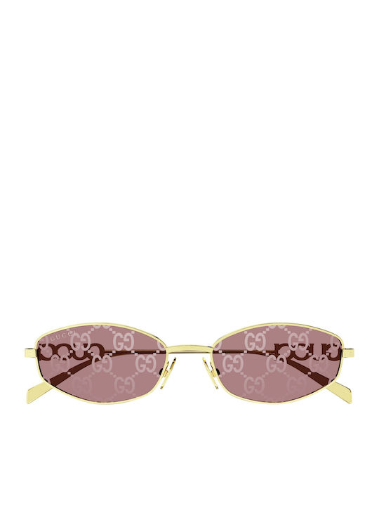 Gucci Γυαλιά Ηλίου Χρυσά με Μεταλλικό Σκελετό