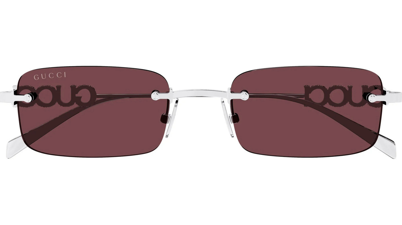 Gucci Unisex Sunglasses with Silver Metal Frame and Purple  display picture 1