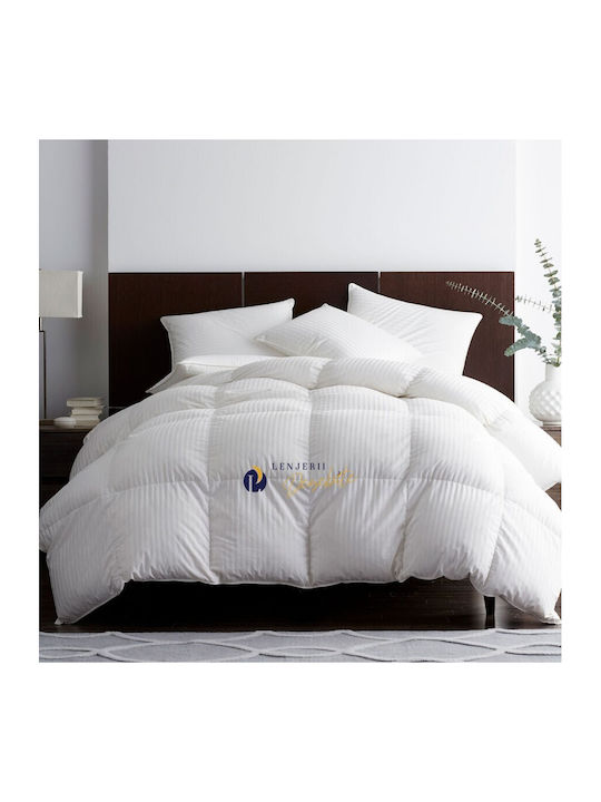 Pucioasa Husă de pătură De Lână Single 160x210cm Alb 400 g/mp²Gsm