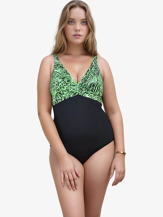 One-Piece Swimsuit with Padding Colorful