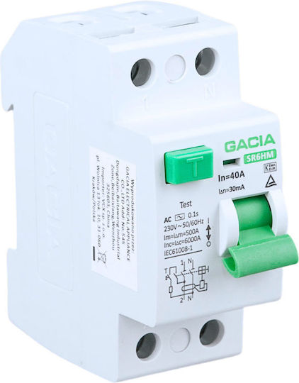 Residual Current Switch 16a 30ma 2p Type Ac