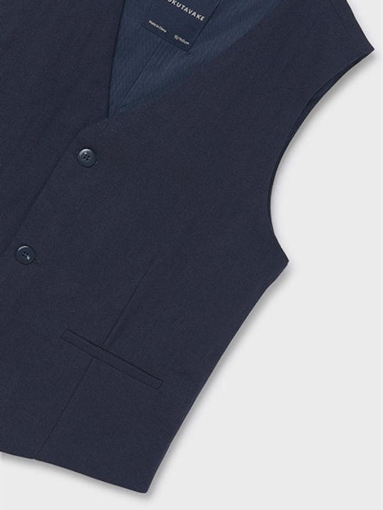Kids Vest Cotton Navy Blue