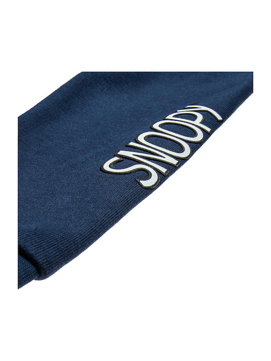 Kinder-Sweatshirt Strickjacke mit Blauer Kapuze