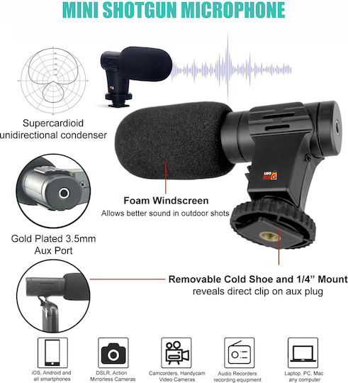 Kit de Vlogging Profesional Linomag pentru Youtube Tiktok Filmare Video Telecomandă Bluetooth Trepied cu Mâner Pistol Pliabil Lumină LED Microfon Compatibil Cameră Smartphone