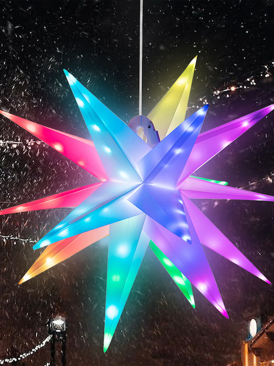 Bakaji Plastic Illuminated Christmas Decorative Pendant Star