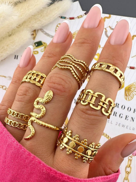 Celestria Ring made of Steel Gold Plated