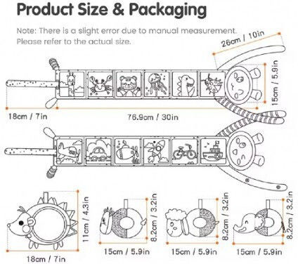 Lazarid Activity Book made of Fabric for 0++ Months