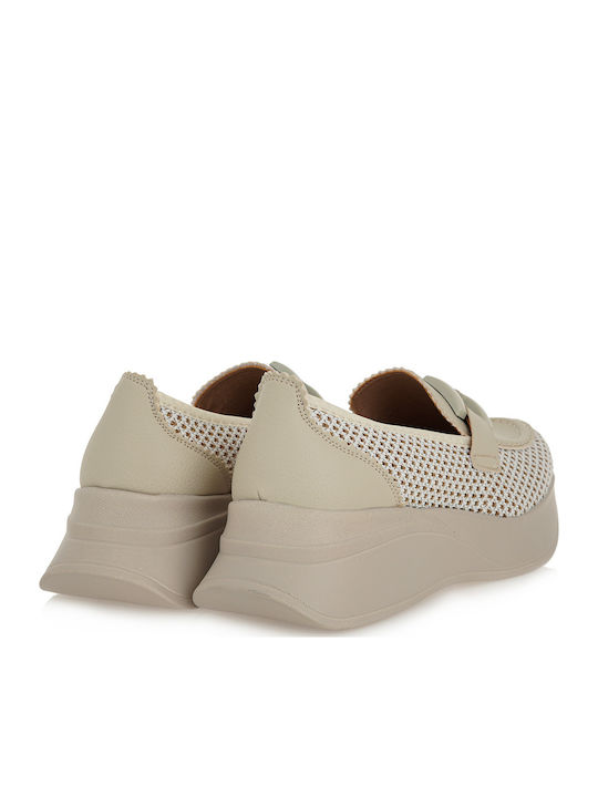 Γυναικεία Loafers σε Μπεζ Χρώμα