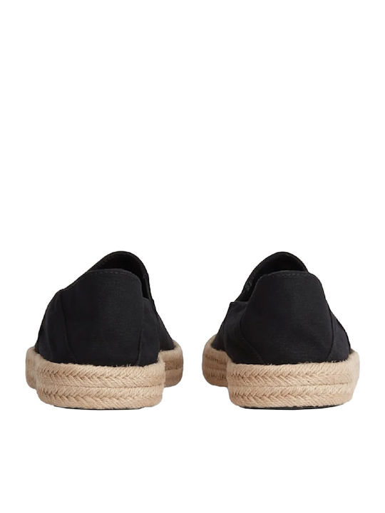 Fabric Men's Espadrilles in Black Color
