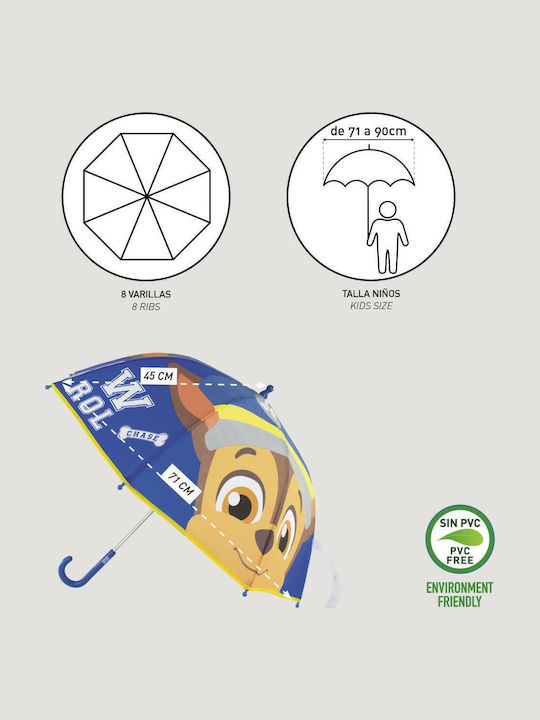 Arnetta Umbrelă pentru copii Baston Albastru cu diametrul de 45cm.