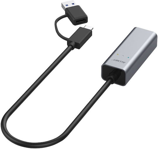 Allnet USB-C Адаптер За Мрежа С Проводна Връзка Ethernet