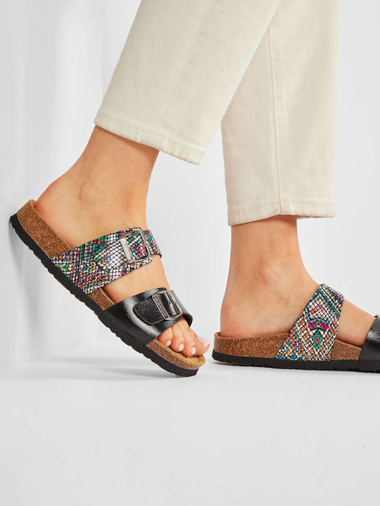 Women's Flat Sandals in Black Color