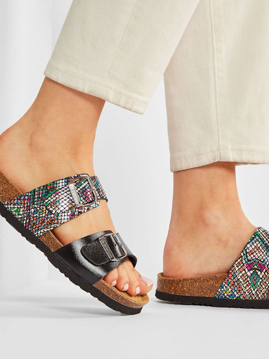 Women's Flat Sandals in Black Color