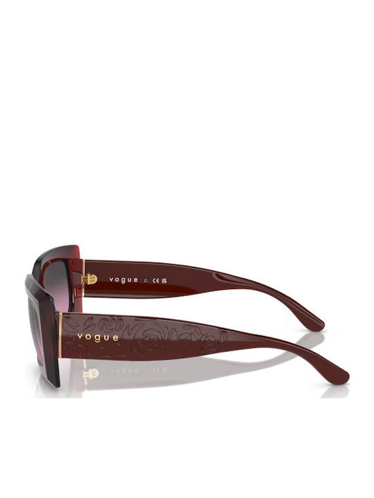 Vogue Women's Sunglasses with Red Plastic Frame and Red Lens VO5526S 309490