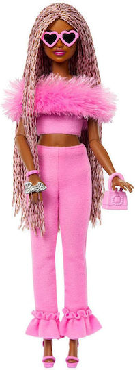 Barbie Deluxe Style Pink Braids and Dark Skin Doll Fashionistas for 3+ Years