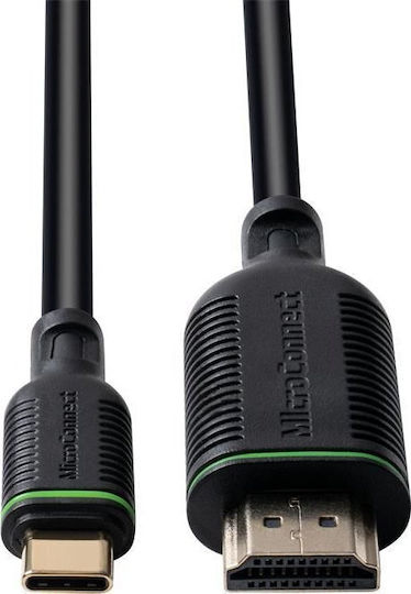 Microconnect Cable HDMI male - USB-C male 0.5m Μαύρο