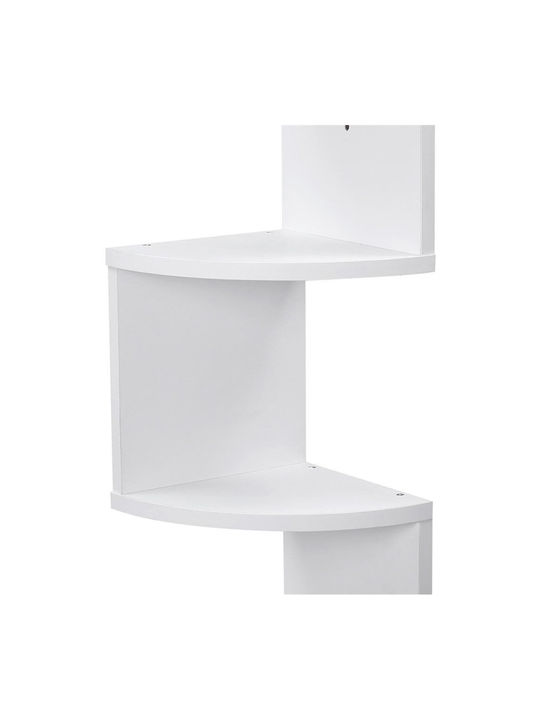 Corner White Bookcase 20x20x120cm