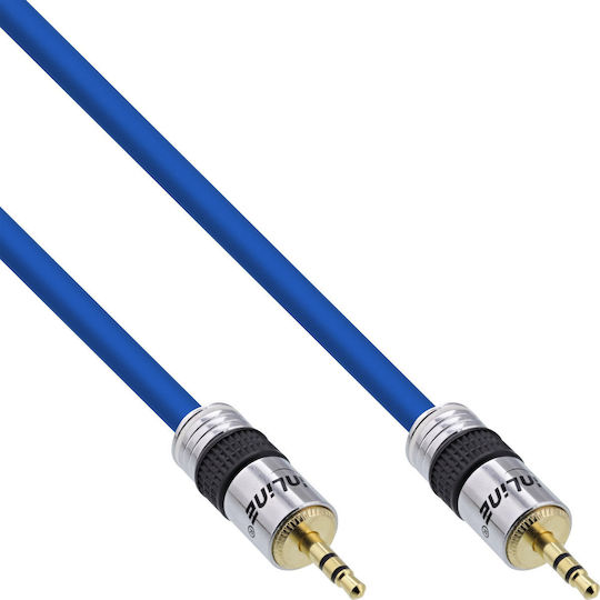 InLine Καλώδιο Ήχου 3.5mm male - 3.5mm male Μπλε 0.5m με Επίχρυσους Ακροδέκτες 99954P