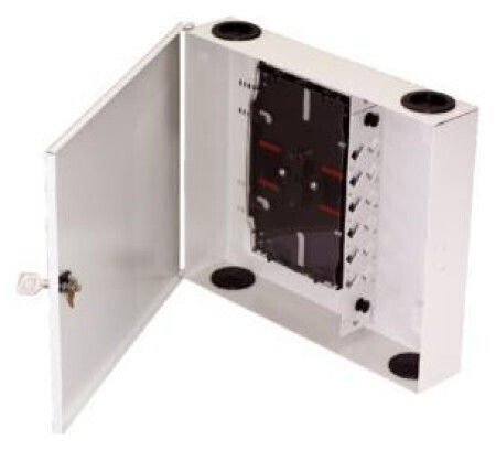 Wall-mounted Fiber Optic Distribution Cabinet 24 X Sc Simplex Lock Tray Included Alantec