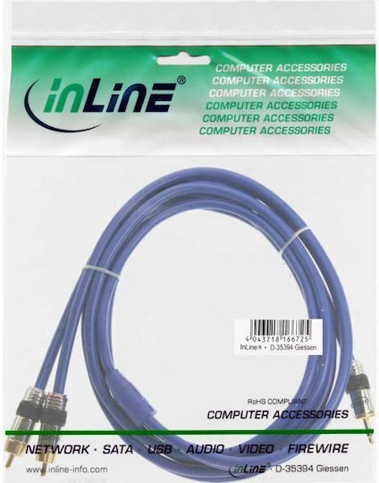 InLine 15m 2x RCA male Cable (89945P)