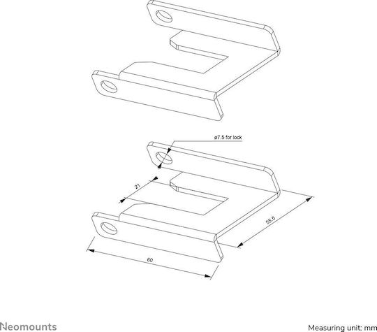Tv Set Accessory Caster Brake Lock/abl-875 Neomounts