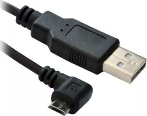 Microconnect Angle (90°) USB 2.0 to micro USB Cable Μαύρο 1.8m (USBABMICRO18ANG) 1τμχ