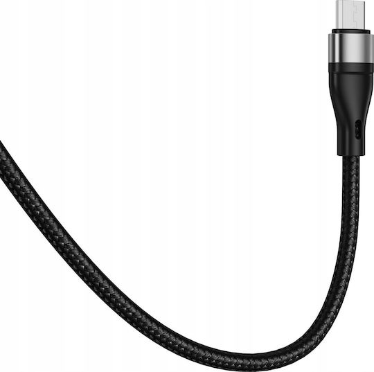 Jellico Regular USB 2.0 to micro USB Cable Μαύρο 1m 1τμχ
