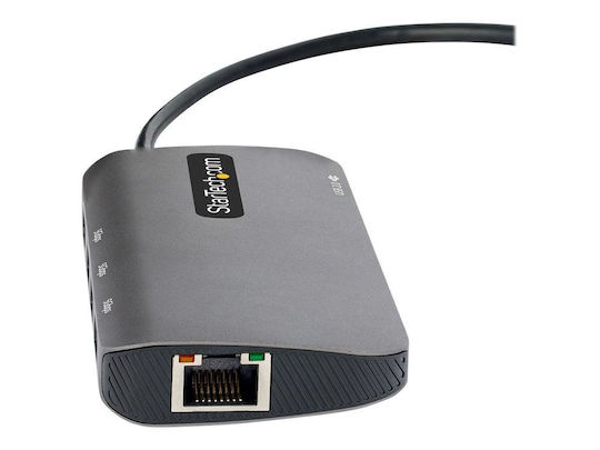 StarTech USB-C Docking Station με HDMI 4K PD Ethernet Γκρι (S55157140)