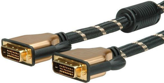Roline Cablu DVI-D de sex masculin - DVI-D de sex masculin 2m Negru (11.04.5512)