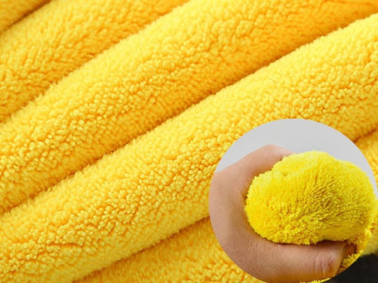 Verk Group Cloths Microfiber Cleaning Car Yellow 30x30cm 3pcs