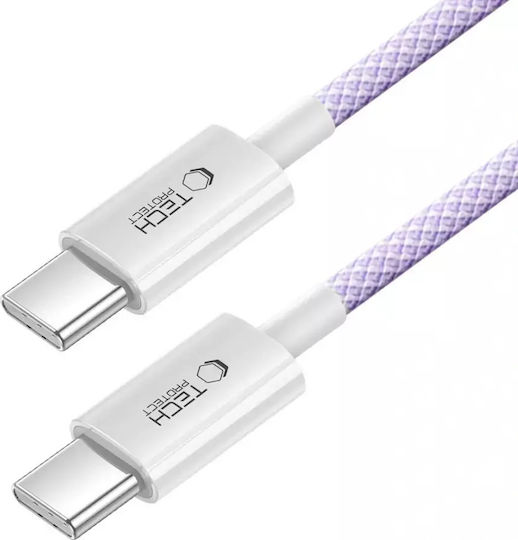 Tech-Protect Ultraboost USB 2.0 Cable USB-C male - USB-C 60W PD Μωβ 1m