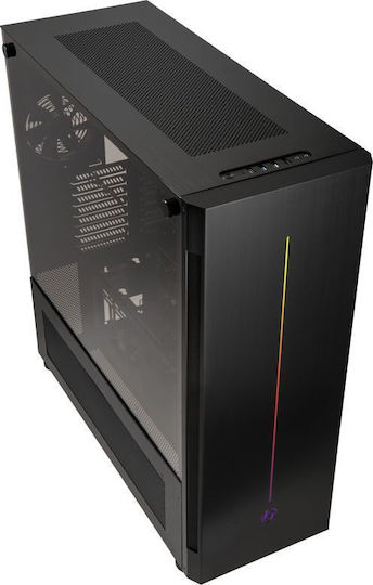 V3000WX Gaming Full Tower Κουτί Υπολογιστή με Πλαϊνό Παράθυρο και RGB Φωτισμό Μαύρο