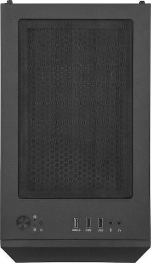 Silverstone FARA H1M Gaming Mini Tower Κουτί Υπολογιστή με Πλαϊνό Παράθυρο Μαύρο