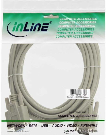 InLine Cablu VGA de sex masculin - VGA de sex masculin Gri 10m (17736)