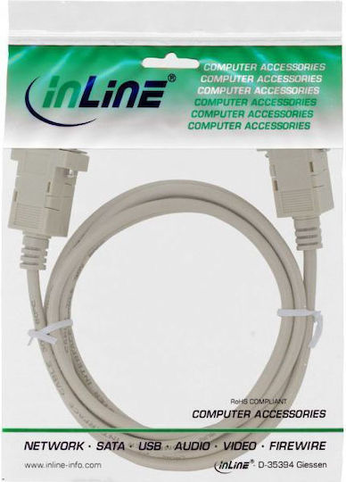 InLine Cable VGA female - VGA female Γκρι 2m (12222L)