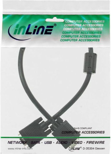 InLine Cable VGA male - VGA male Μαύρο 0.3m (17803B)