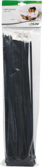 InLine Δεματικά Καλωδίων Πλαστικά 450mmx7.2mm σε Μαύρο χρώμα (100τμχ) (59963S)